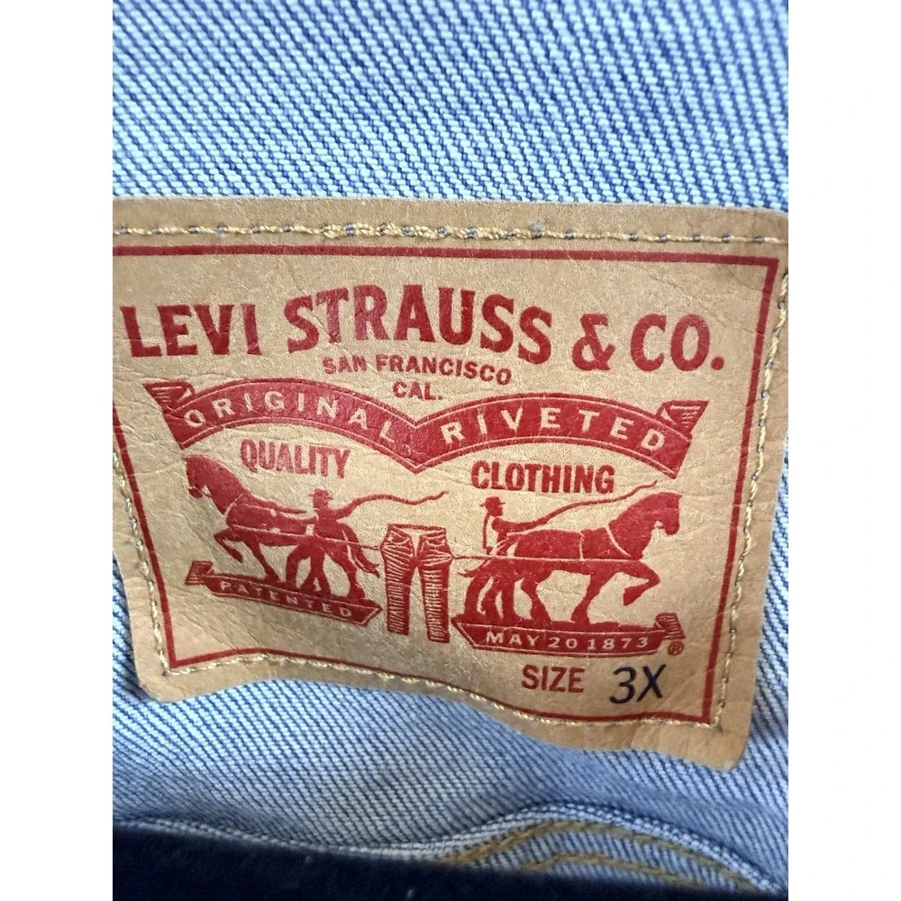 Levi's Women's Blue‎ Denim Original Trucker Jacket Size 3XL